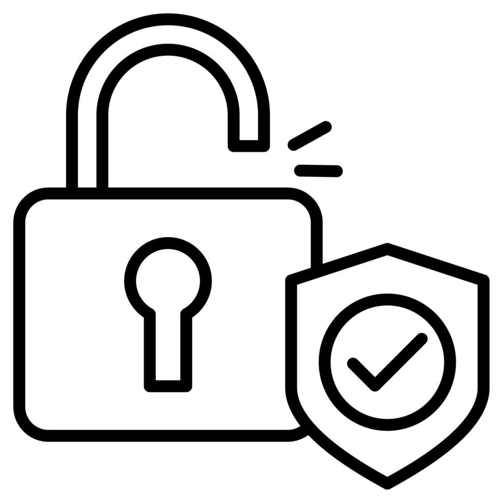 Secure Access icon line vector illustration