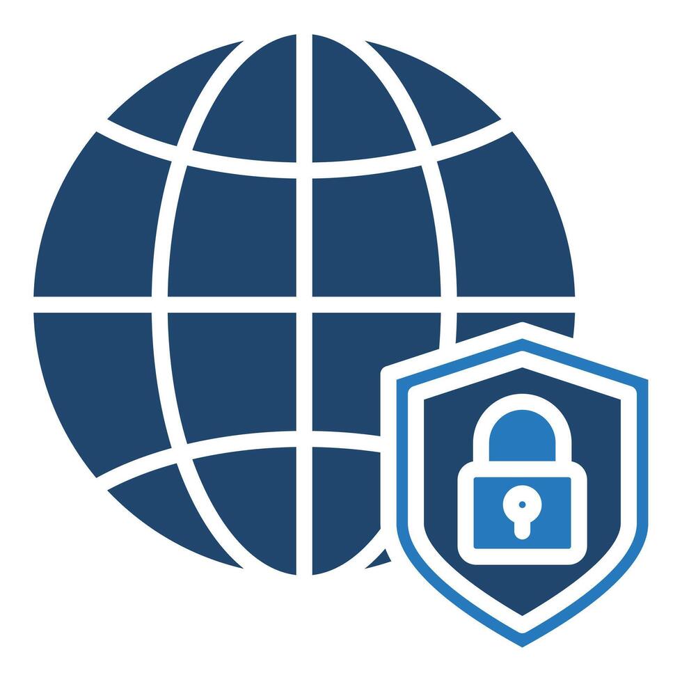 Secure Network icon line vector illustration