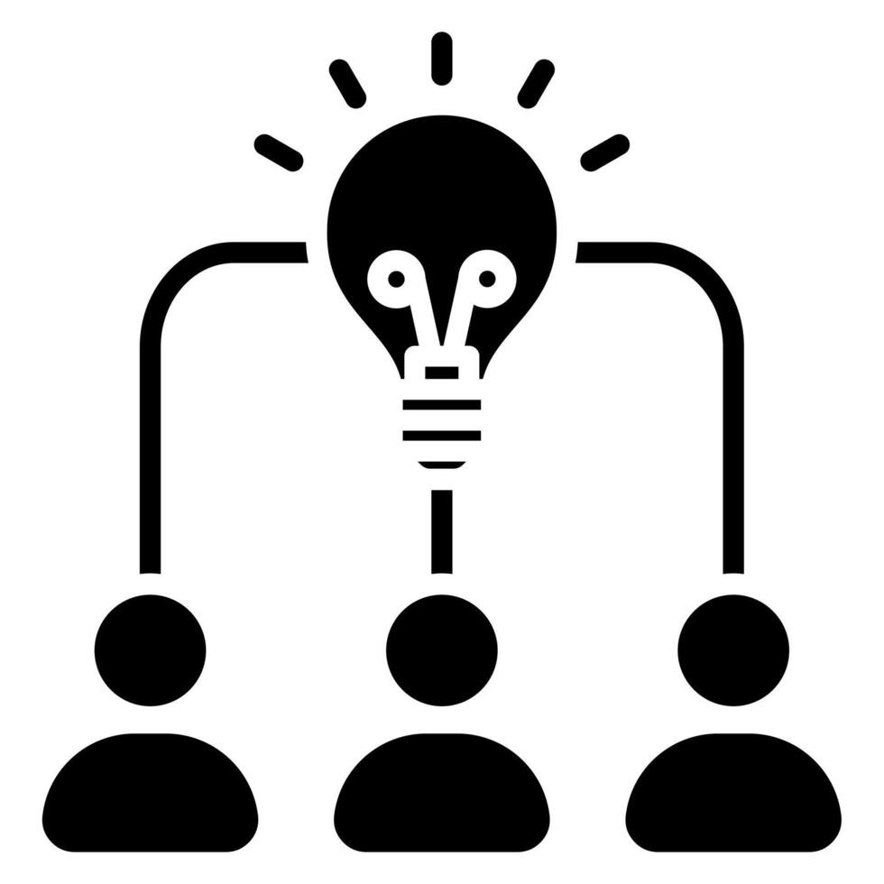 Brainstorming icon line vector illustration