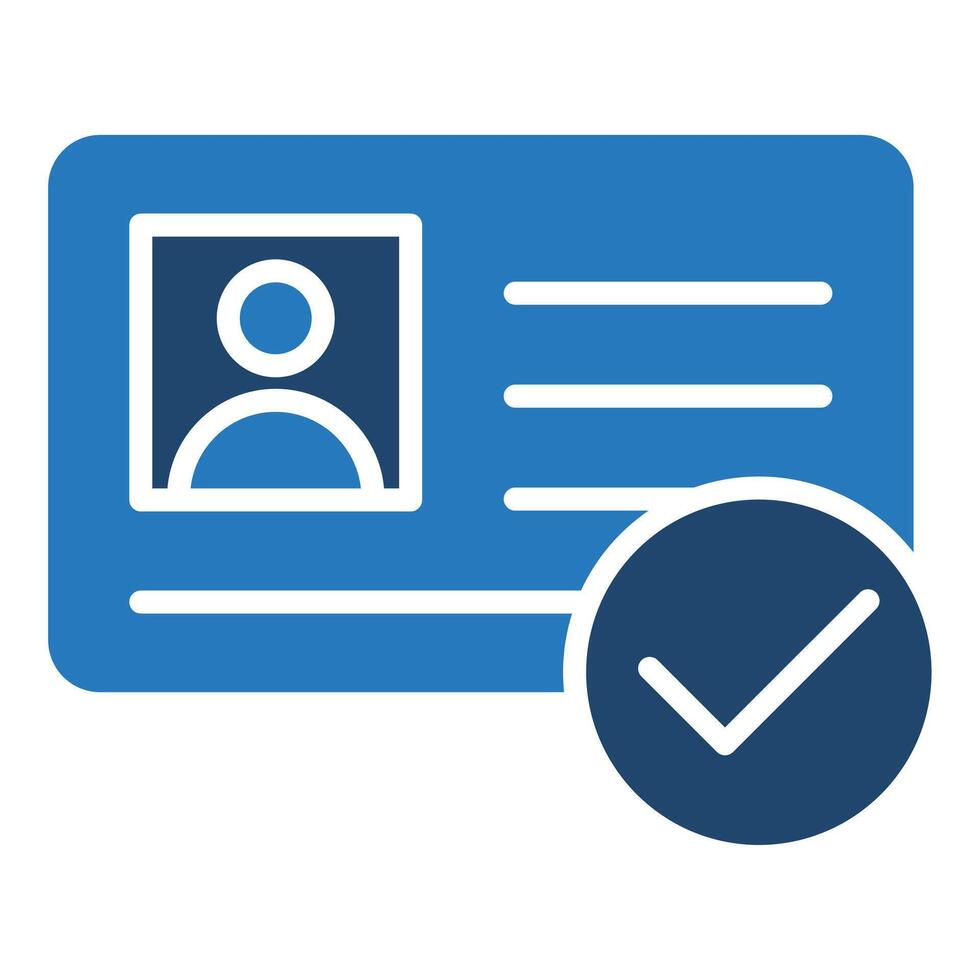 Identity Verification icon line vector illustration