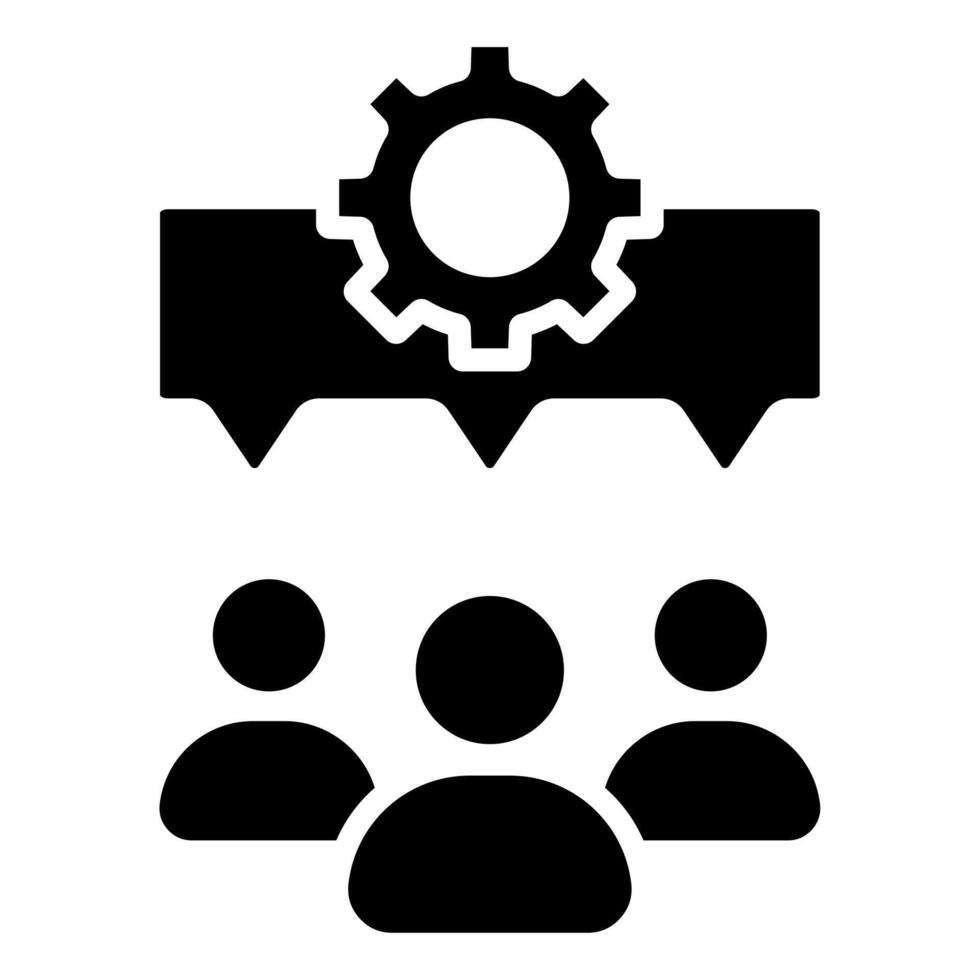 Team Collaboration icon line vector illustration