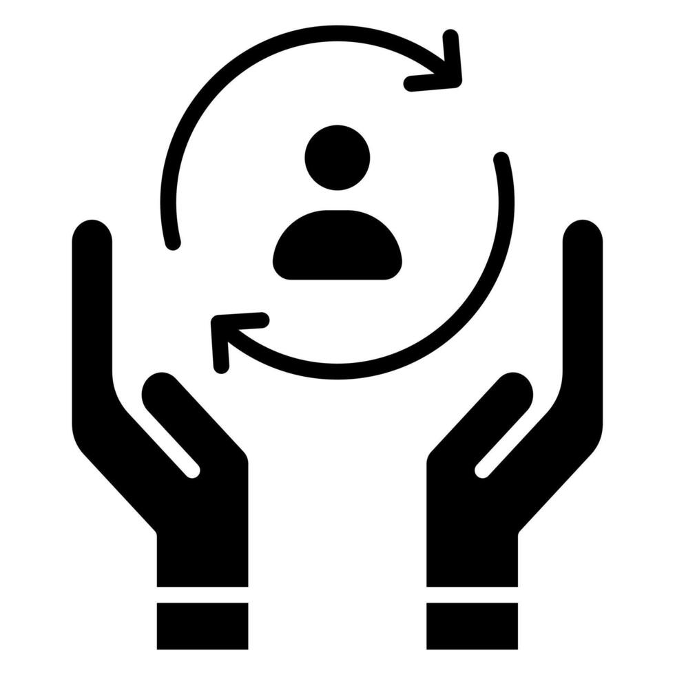 Customer Retention icon line vector illustration