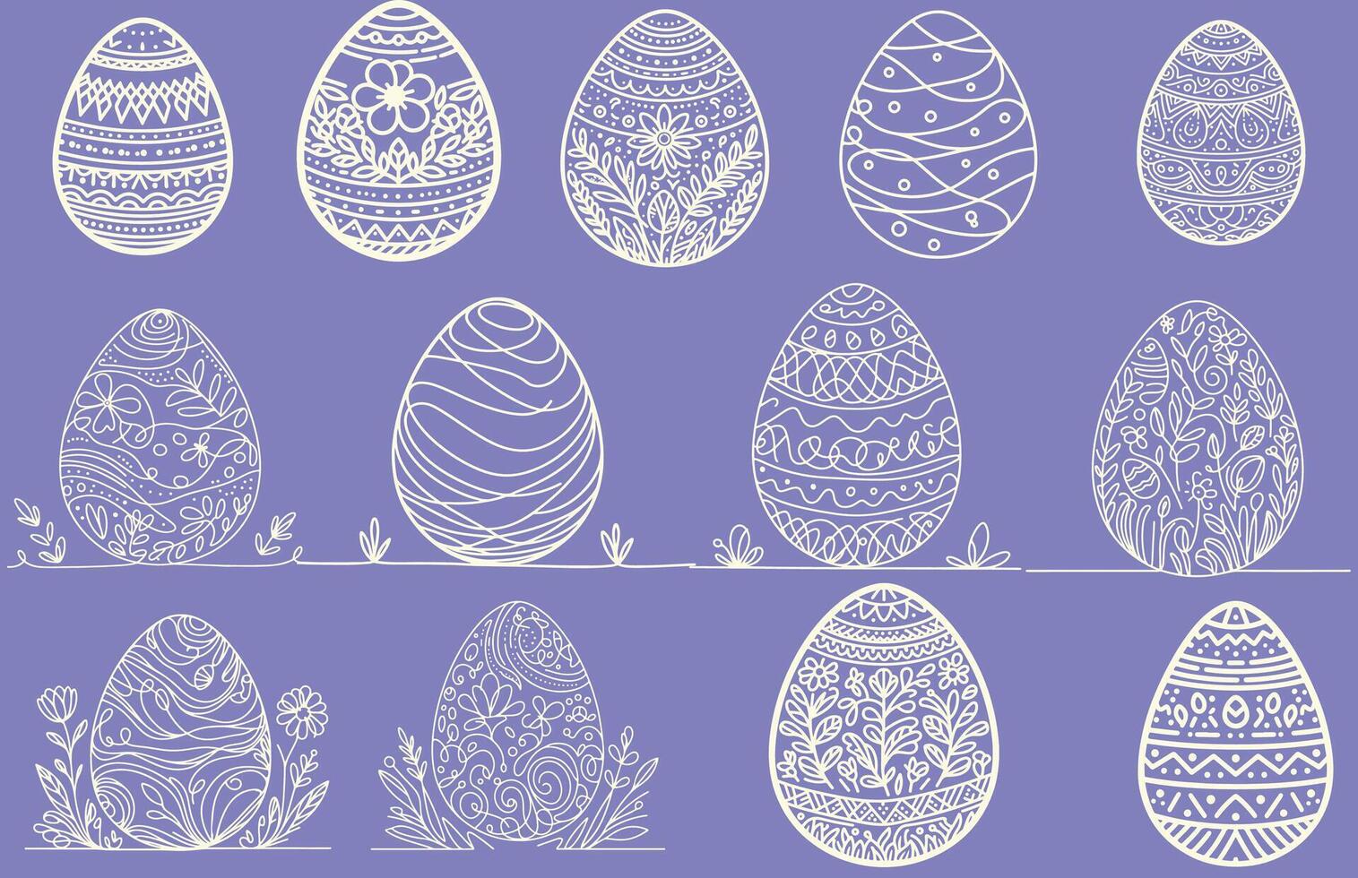 Pascua de Resurrección huevos sin costura modelo con conejitos mano dibujo garabatear conejito, flores repitiendo diseño para fondo de pantalla, envase, alfombra, ropa, tela, cubrir, envase vector