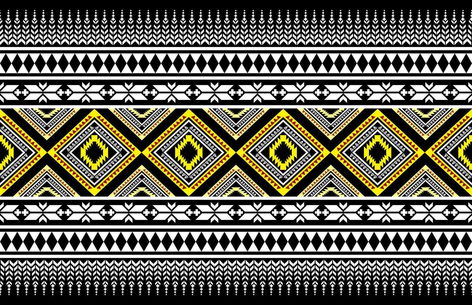 tribal tradicional tela batik étnico. ikat sin costura modelo geométrico repitiendo bordado, fondo de pantalla, envase, moda, alfombra, ropa. negro y blanco vector