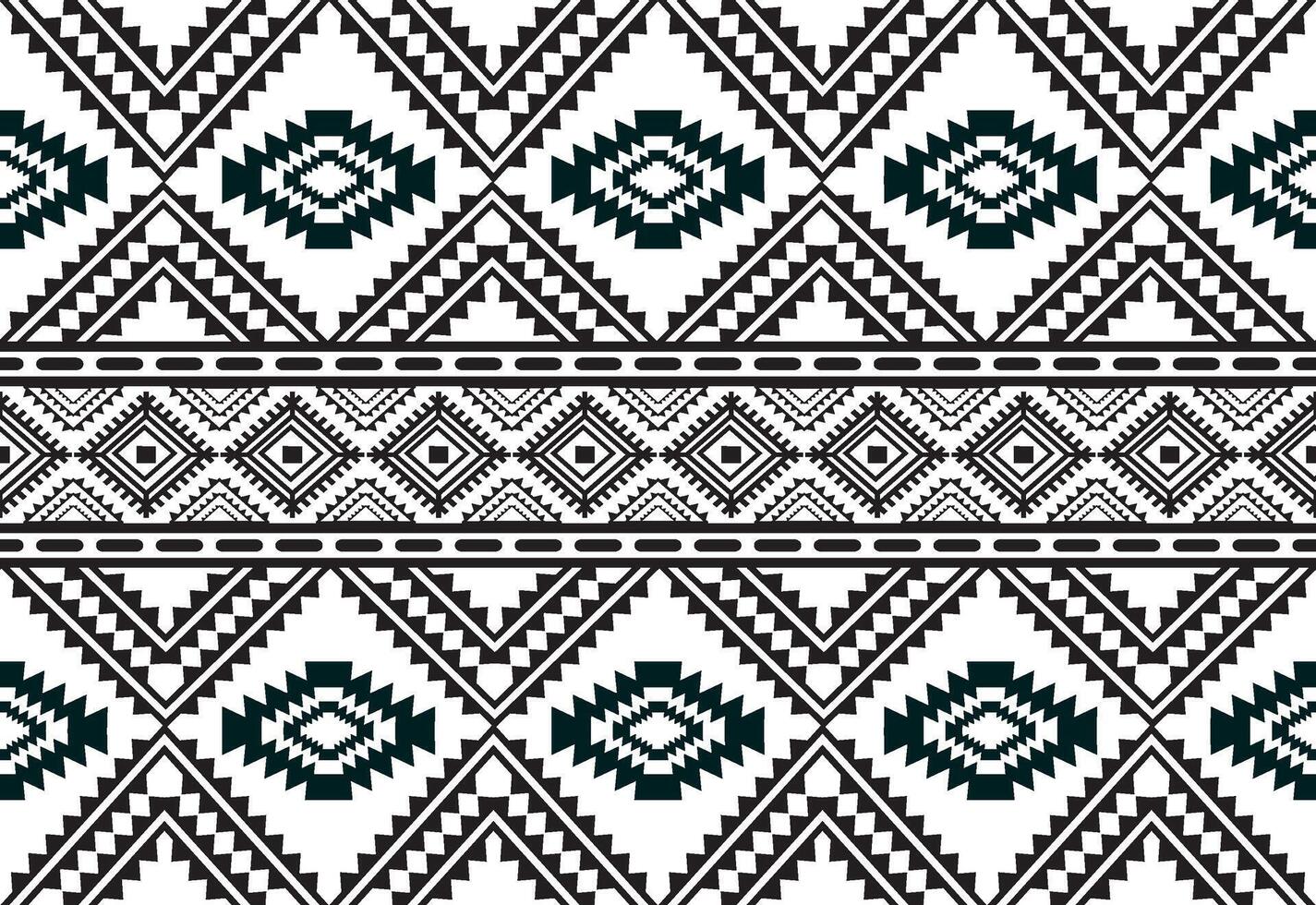 Tribal traditional fabric batik ethnic. ikat seamless pattern leaves geometric repeating Design for wallpaper, wrapping, fashion, carpet, clothing. Black and white vector