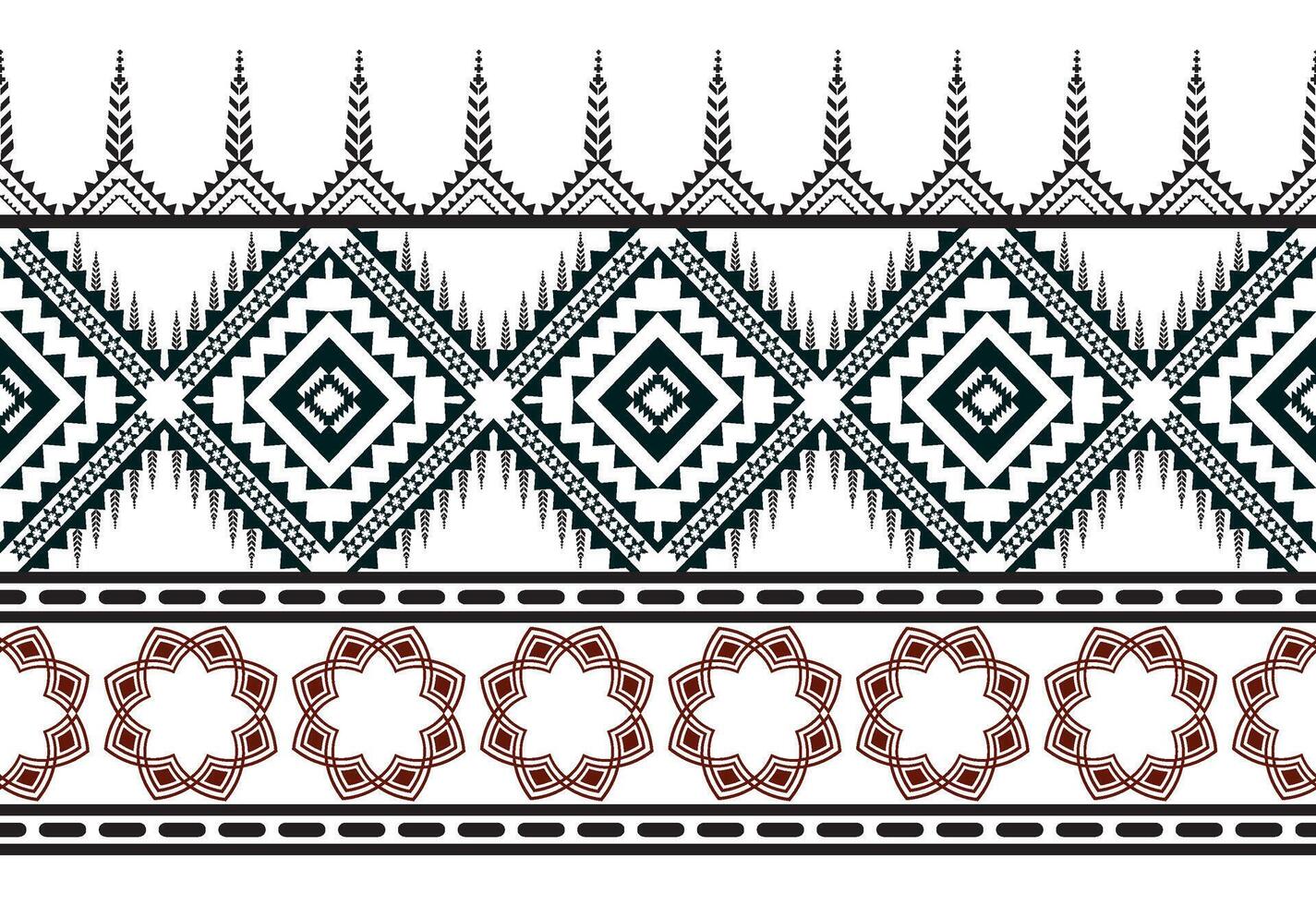 tribal tradicional tela batik étnico. ikat sin costura modelo hojas geométrico repitiendo diseño para fondo de pantalla, envase, moda, alfombra, ropa. negro y blanco vector