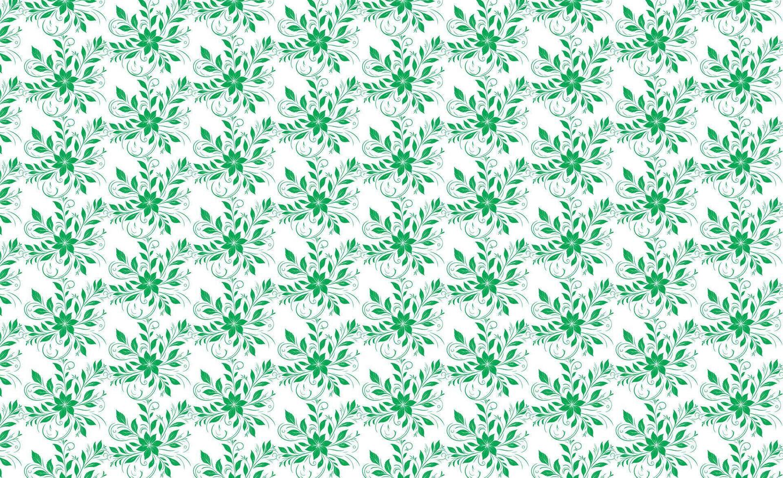 mano dibujar floral flor sin costura modelo de verde floral hojas primavera cuadrado estilo vector diseño en un blanco fondo, cortina, alfombra, fondo de pantalla, ropa, envase