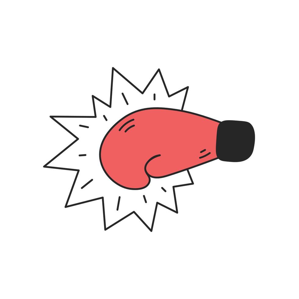 Boxing glove punching vector