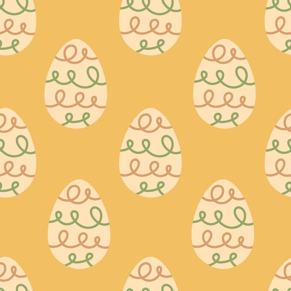 Easter egg seamless pattern minimal design vector