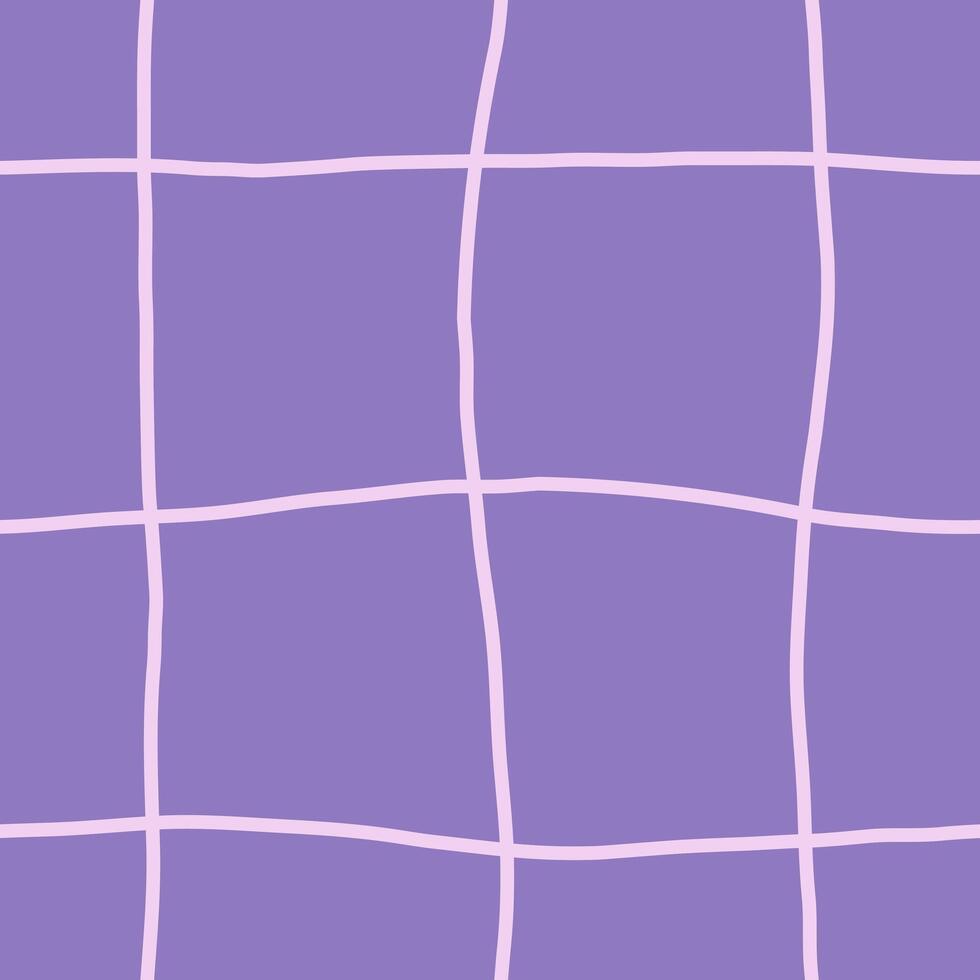 Purple curvy grid seamless pattern vector