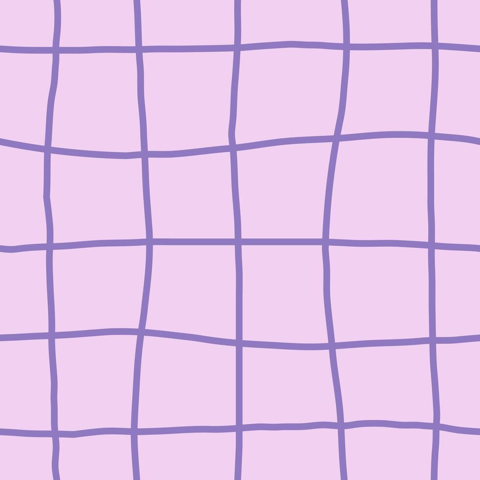 Curvy grid pink seamless pattern vector