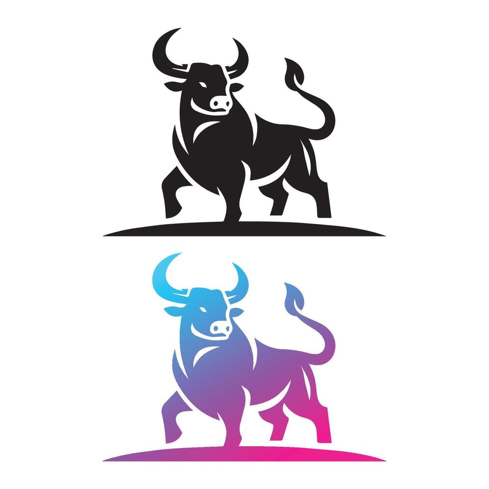 bull logo vector template, bull logo vector elements, bull vector illustration