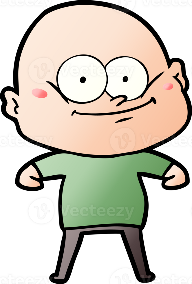 cartoon bald man staring png