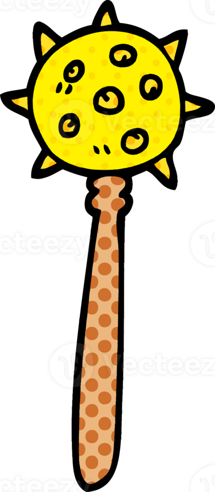 cartoon doodle medieval mace png