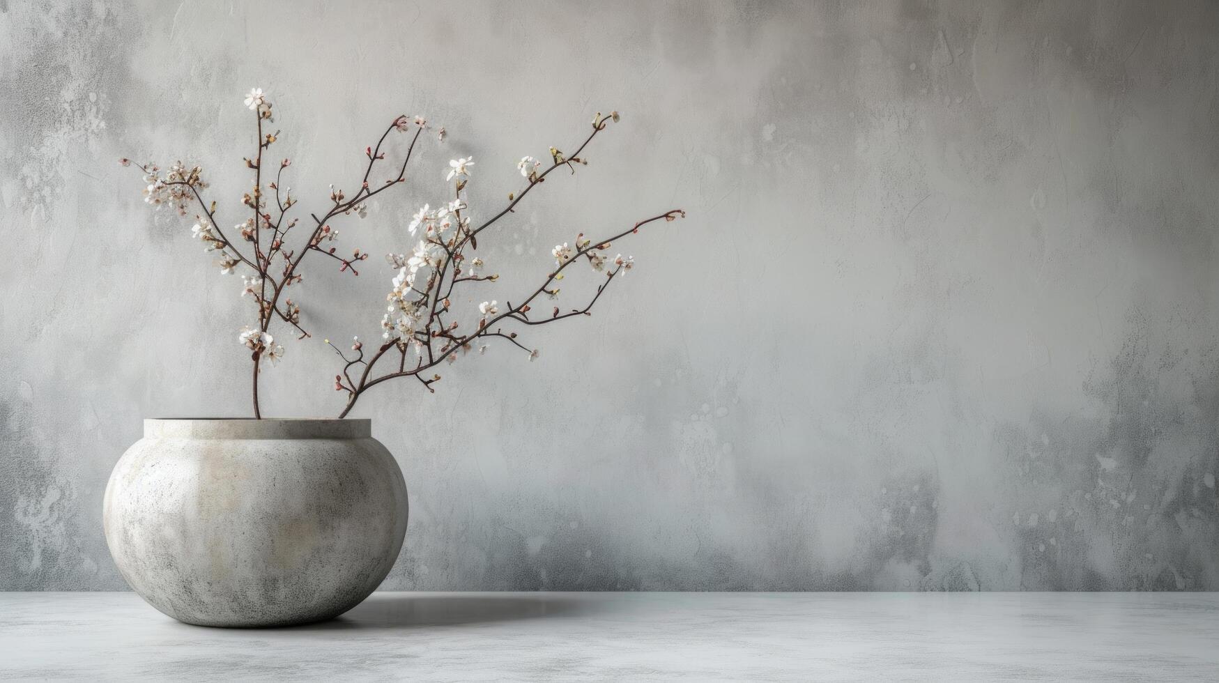 AI generated Minimalist backdrop with subtle textures, portraying the elegance and sophistication of health and beauty photo