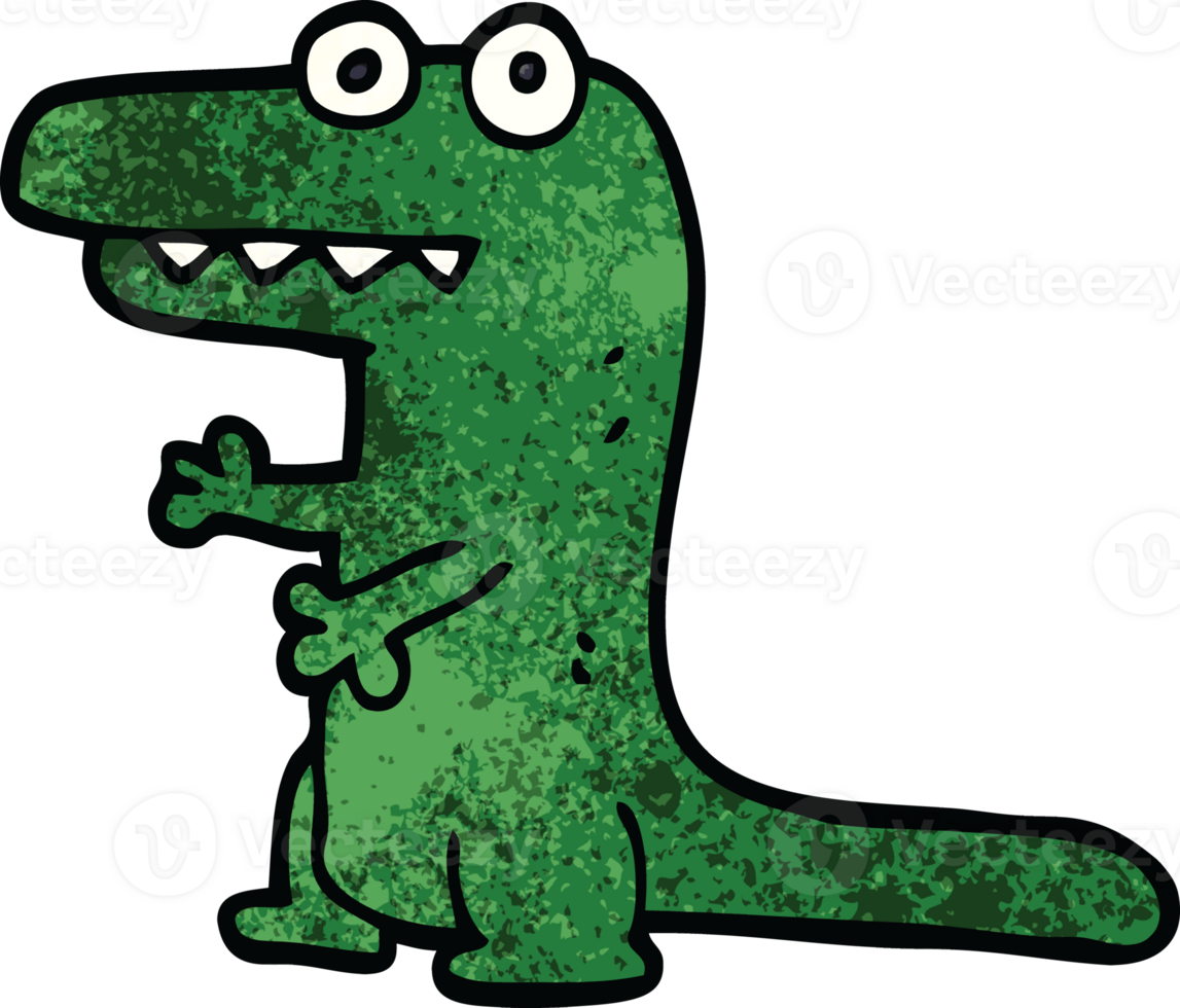 cartoon doodle crazy alligator png