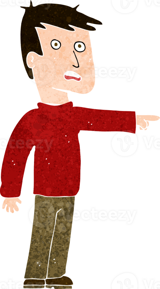 cartoon pointing man png