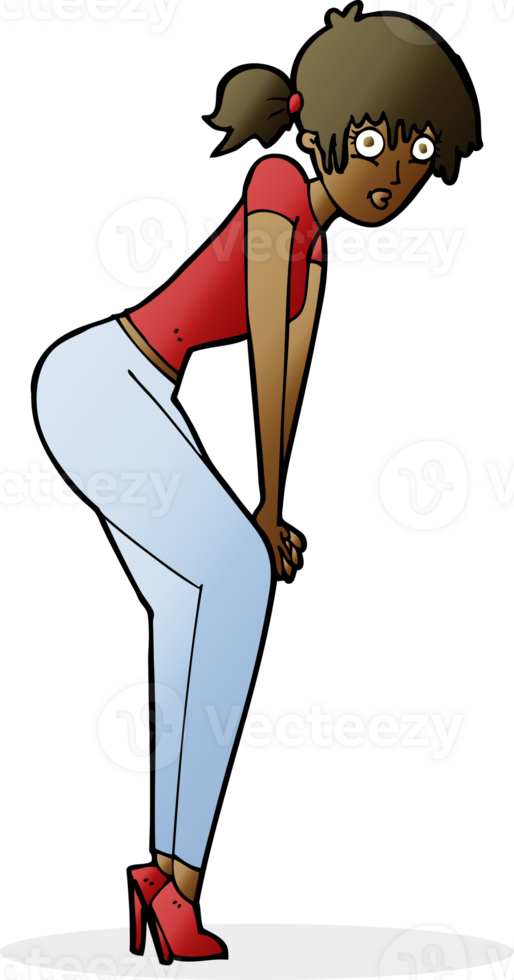 cartoon woman posing png