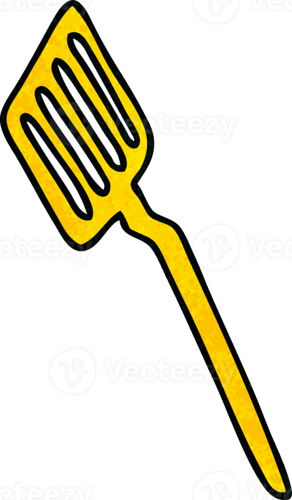 hand drawn quirky cartoon spatula png