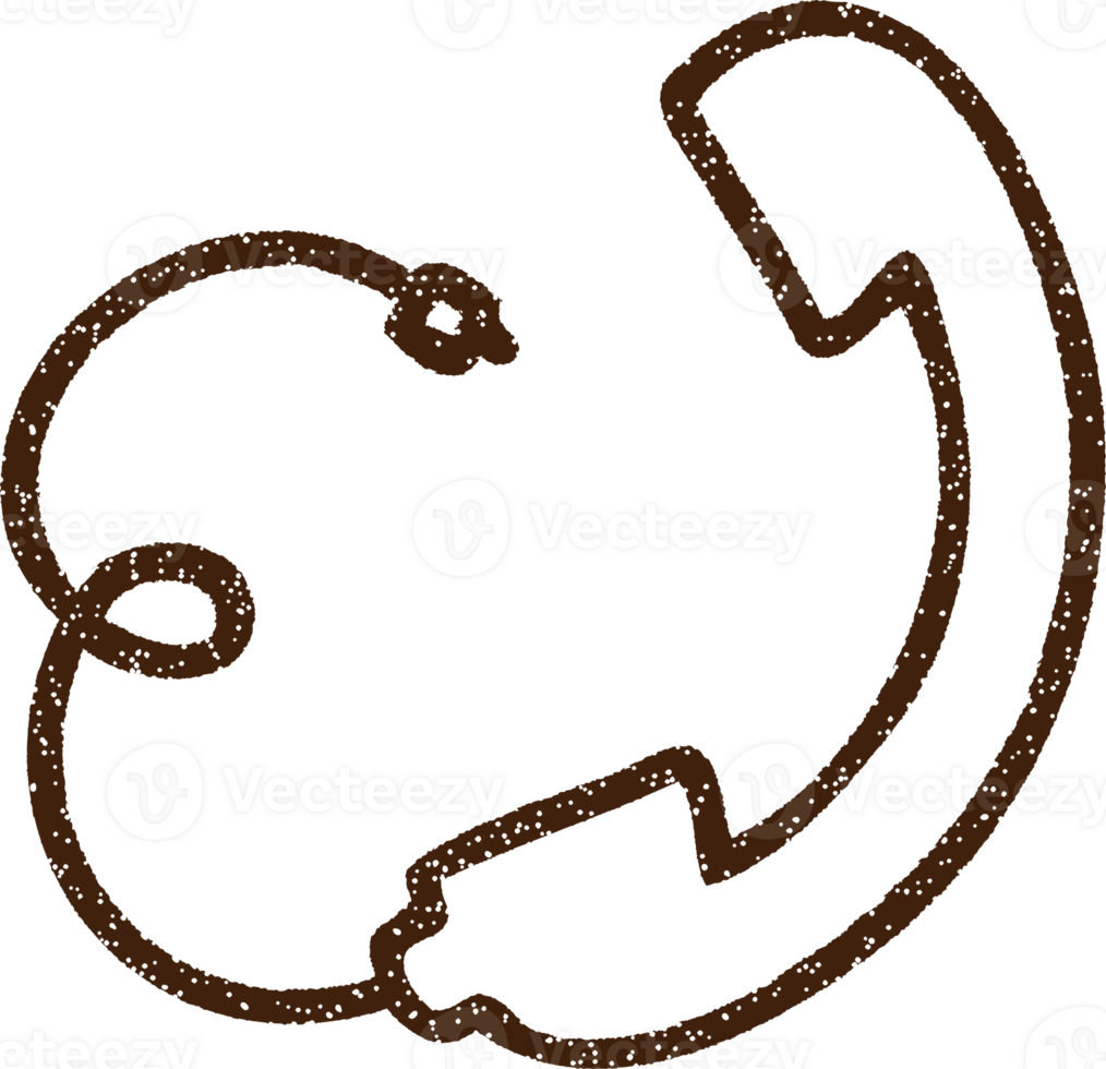 Telephone Receiver Charcoal Drawing png