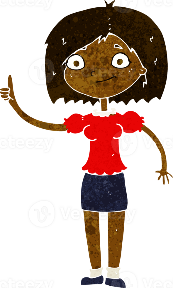 cartoon woman with idea png