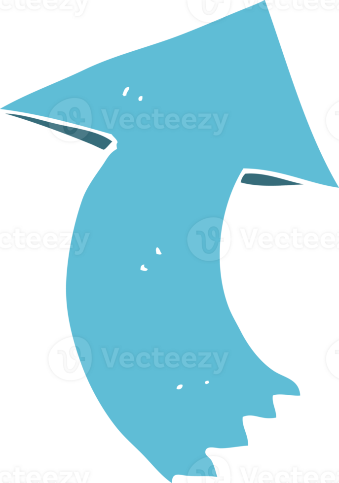 flat color style cartoon pointing arrow png
