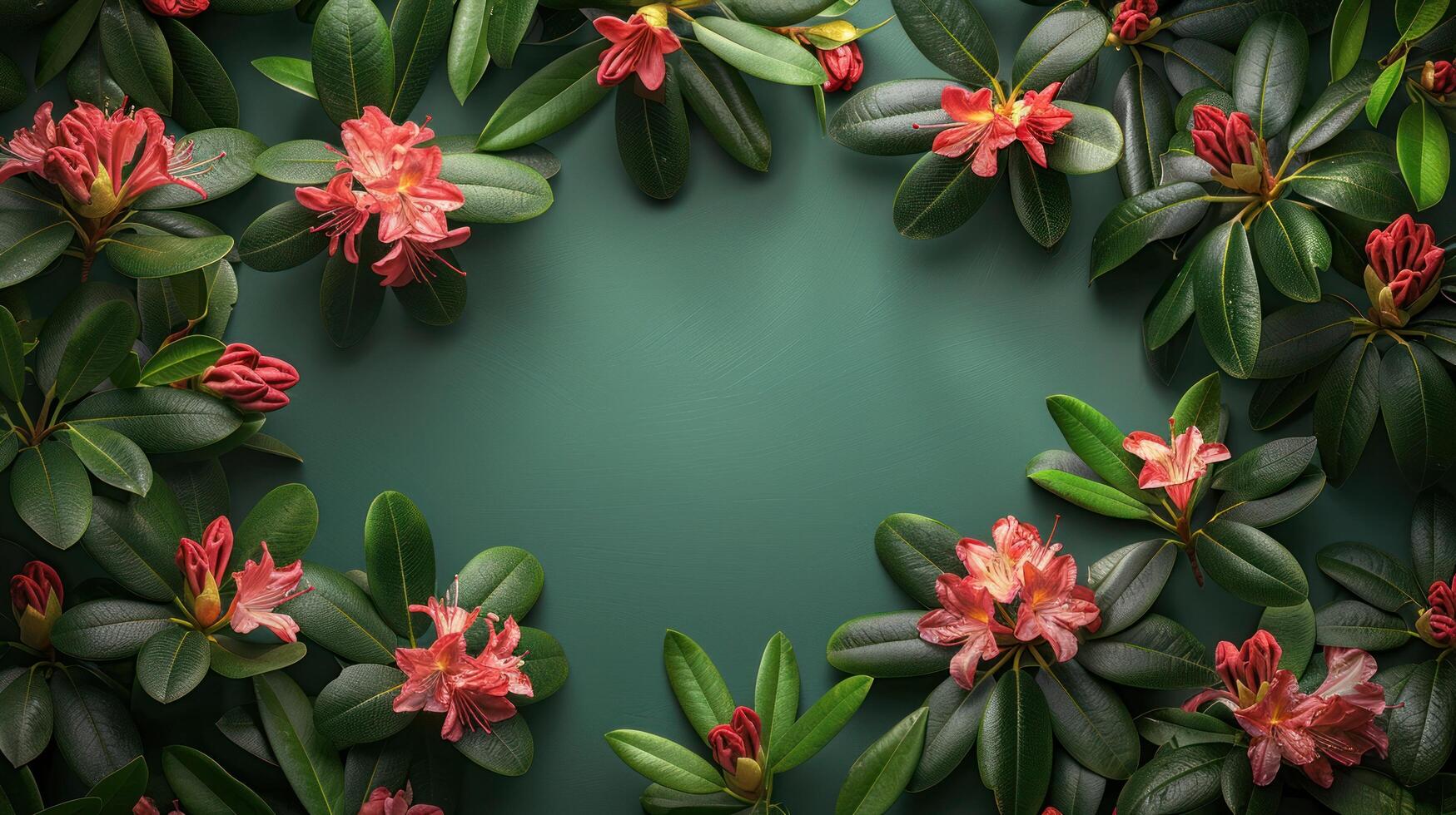 AI generated Abstract beautiful background with rhododendron flowers. photo