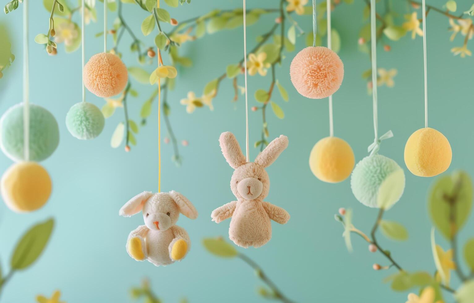 AI generated easter cards decorating ideas photo