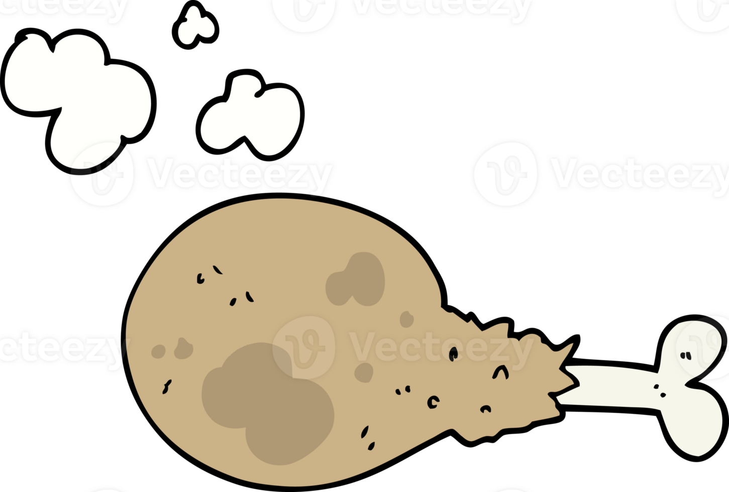 cartoon cooked chicken leg png