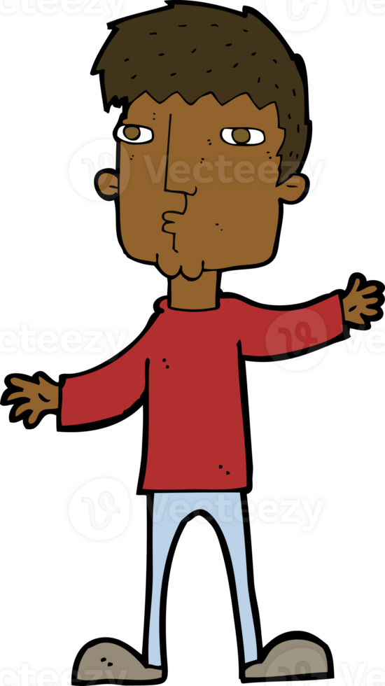 cartoon curious man png