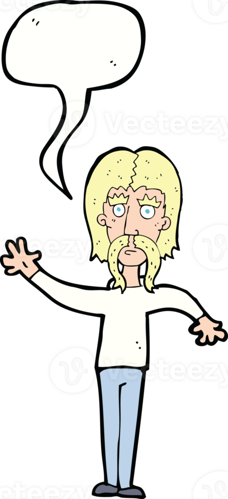 cartoon waving man with mustache with speech bubble png