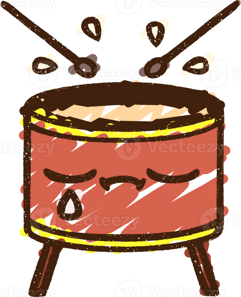Crying Drum Chalk Drawing png