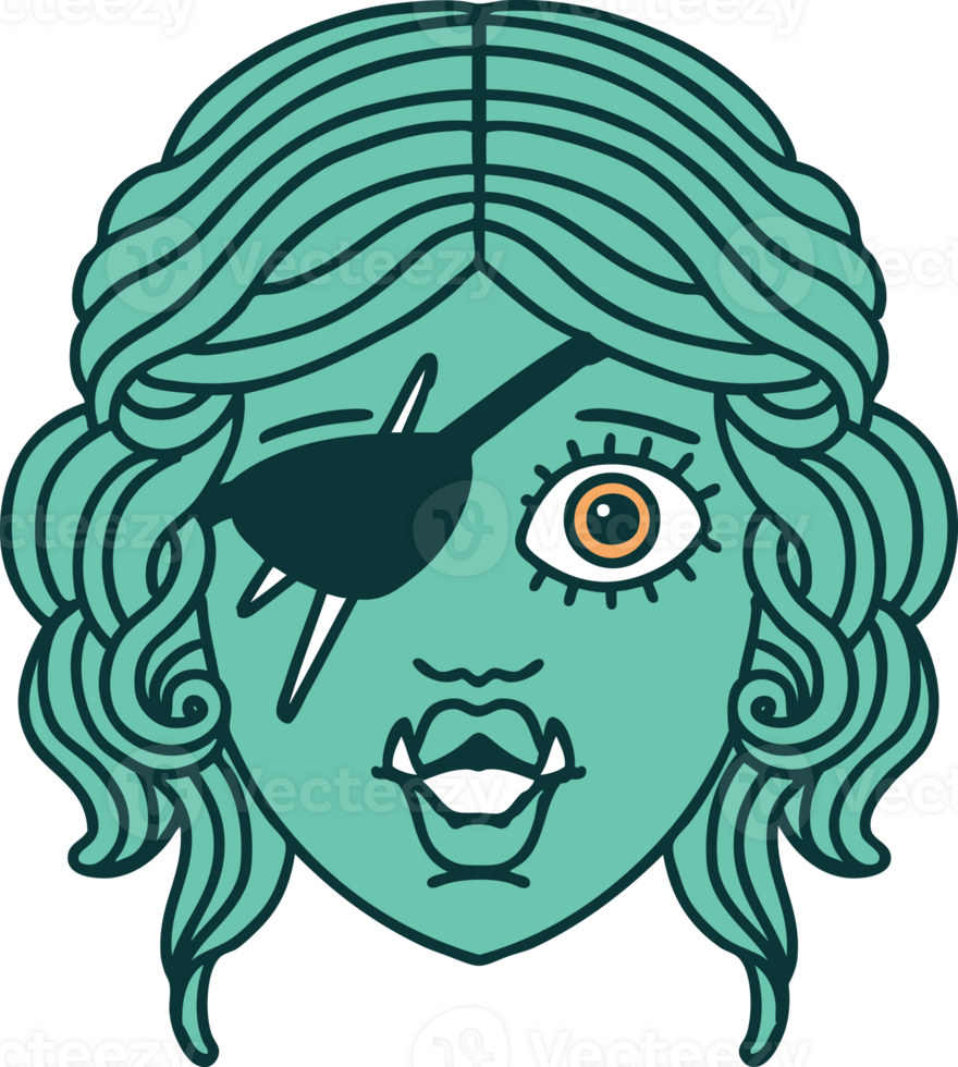 orc rogue character face illustration png
