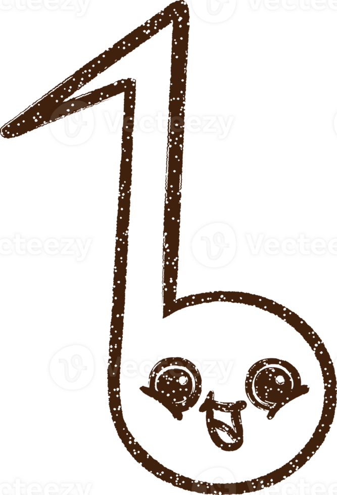 Music Note Charcoal Drawing png