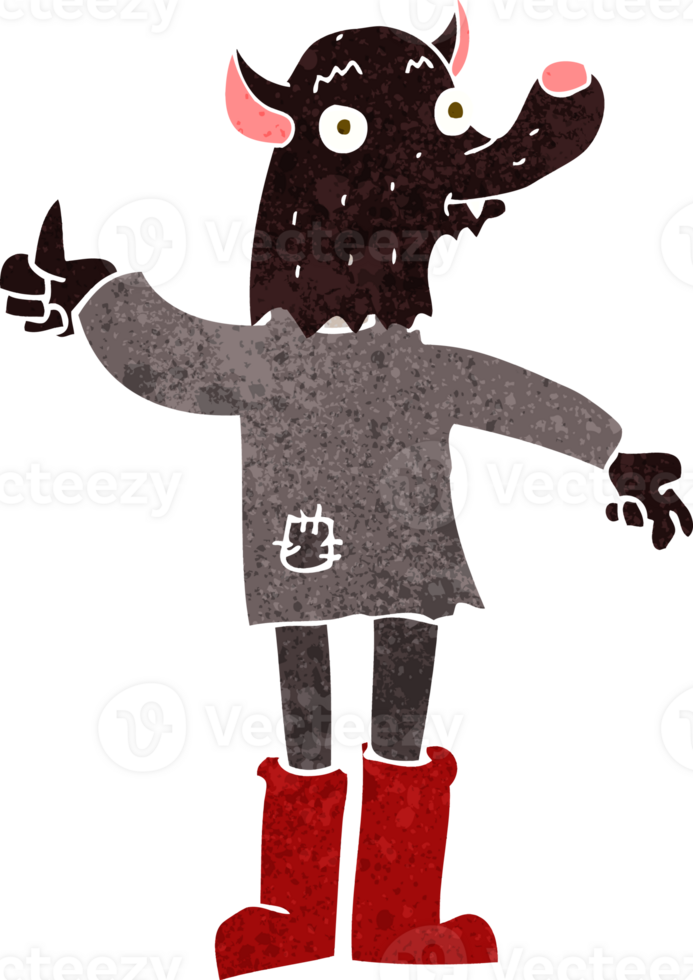 cartoon funny werewolf png