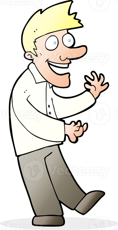 cartoon excited man png