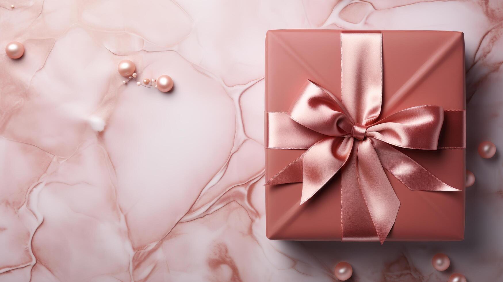 AI generated A serene abstract pattern, crafted with simplicity and finesse, enhancing the beauty of a wrapped gift box photo