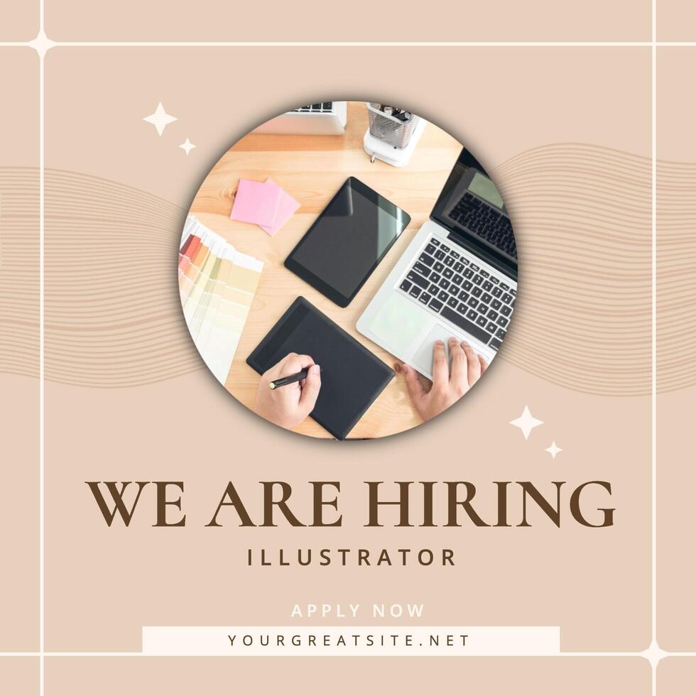 Hiring Illustrator LinkedIn Post template