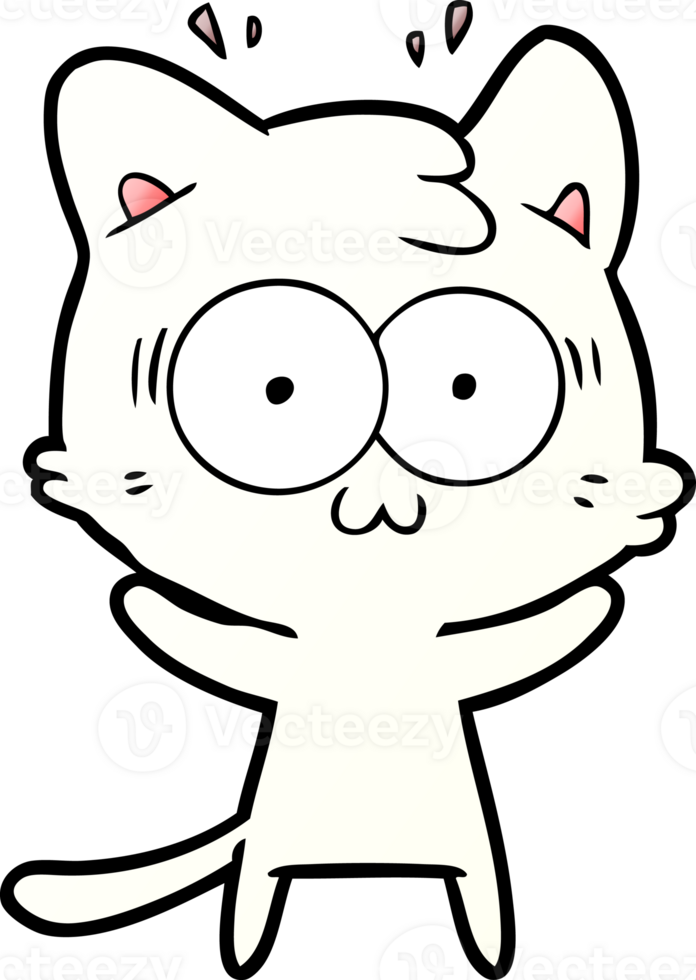 cartoon surprised cat png