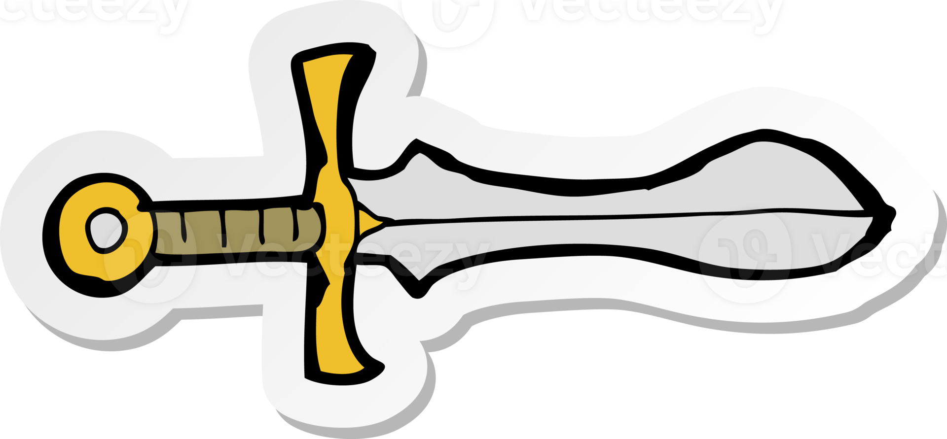 sticker of a cartoon sword png