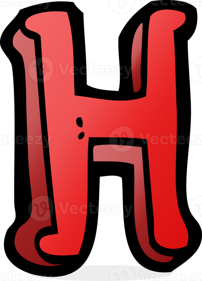 cartoon letter H png