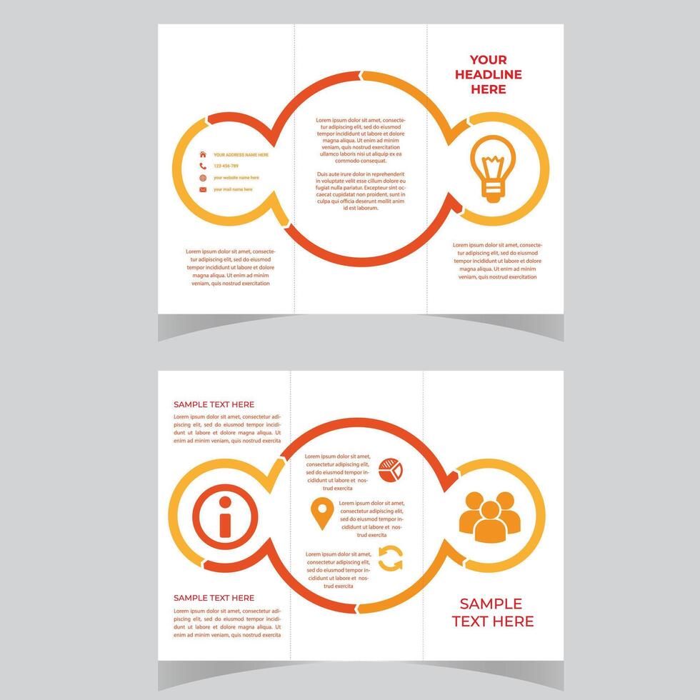 Business Marketing Tri fold brochure design, corporate Business tri fold brochure Template Design. Digital Marketing Agency Tri fold brochure design. vector