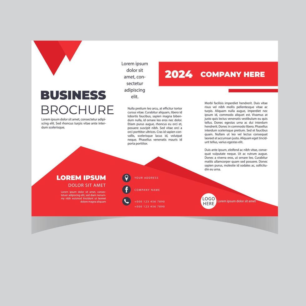 Brochure design, brochure template, creative tri-fold, trend brochure vector