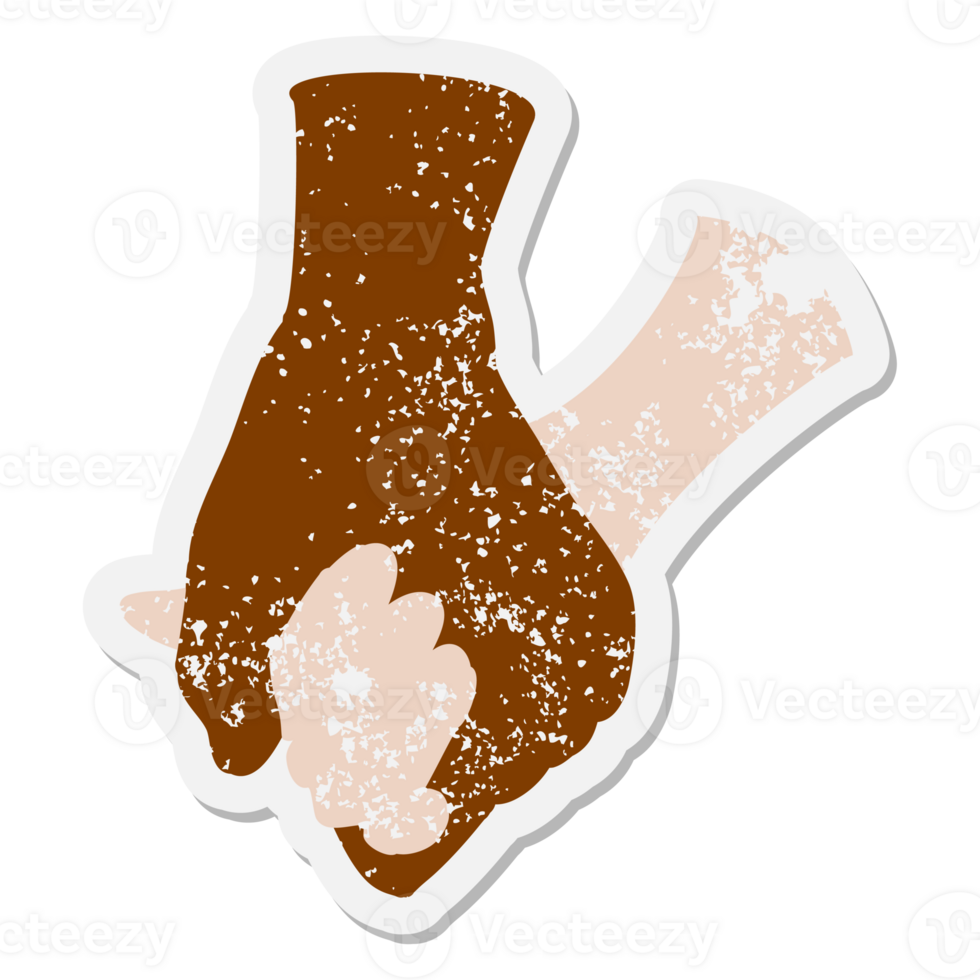 holding hands grunge sticker png