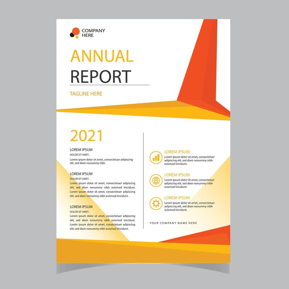 Annual report brochure flyer design template, Leaflet presentation, book cover. layout in A4 size vector