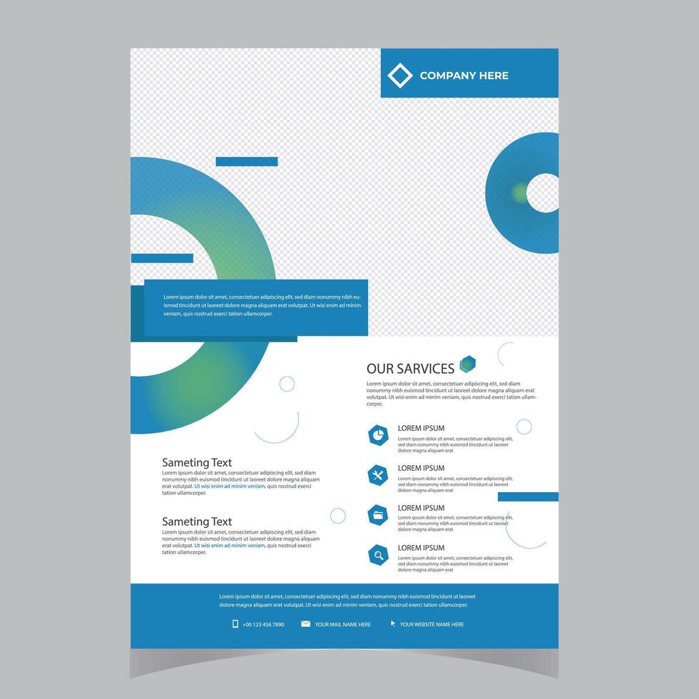 Brochure template layout design. Corporate business annual report, catalog, magazine, flyer mockup. Creative modern bright concept circle round shape vector