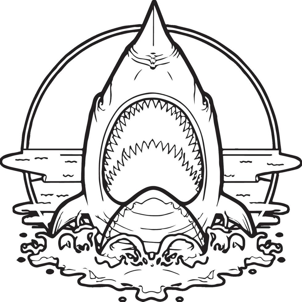 Fish coloring pages for coloring book. Fish outline pages. Fish outline vector