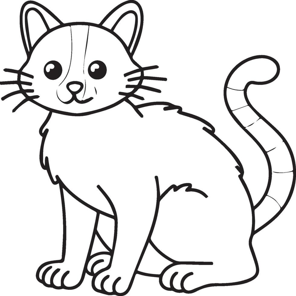 Cats coloring page. Cat outline vector images. Cute design cat outline vector