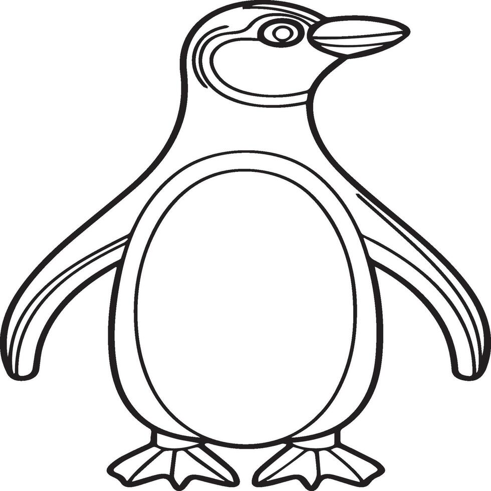 Penguins coloring pages. Penguins outline vector