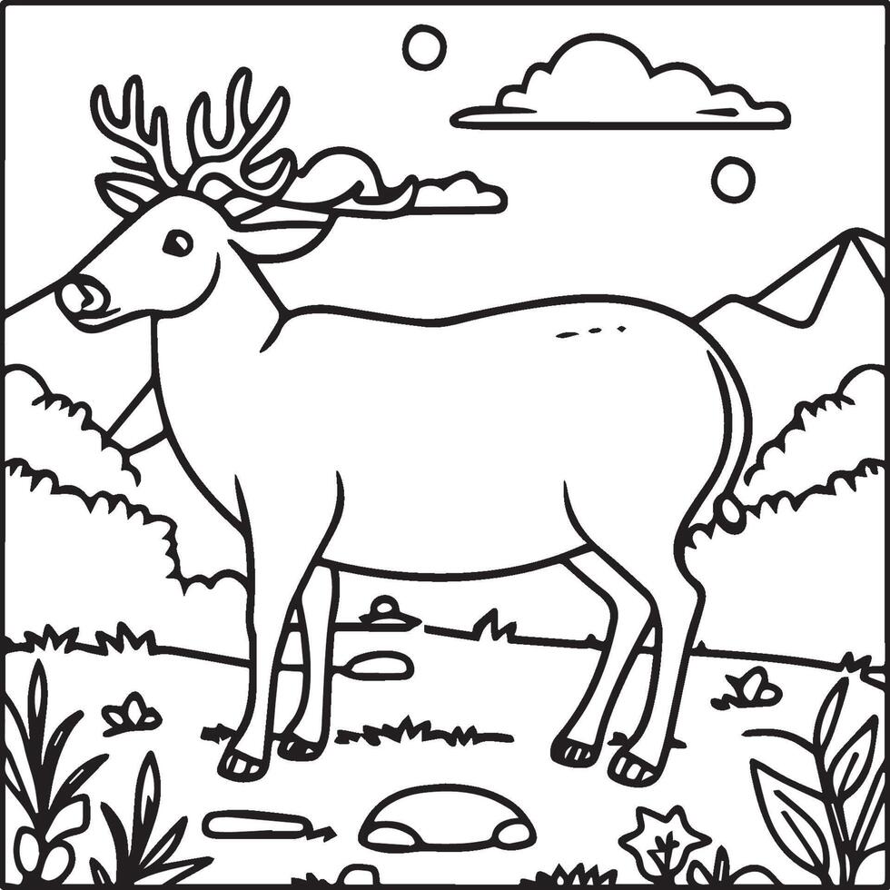 Domestic animals coloring pages. Animal coloring pages for coloring book. Animal outline images. Animal coloring pages vector